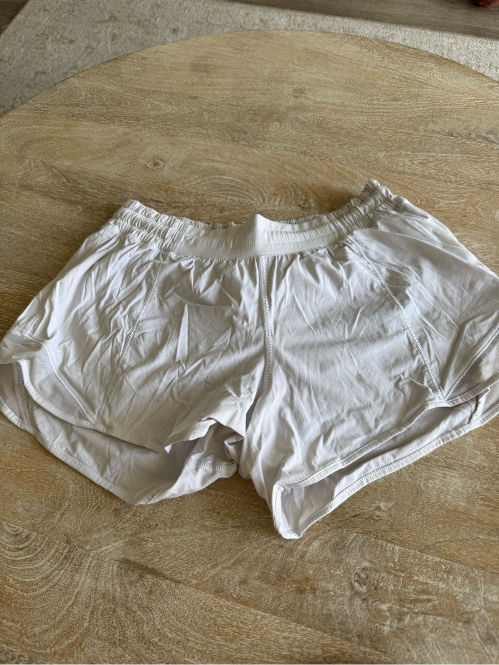 lululemon athletica Hottie Hot Tall White Athletic Running Shorts. Size 8